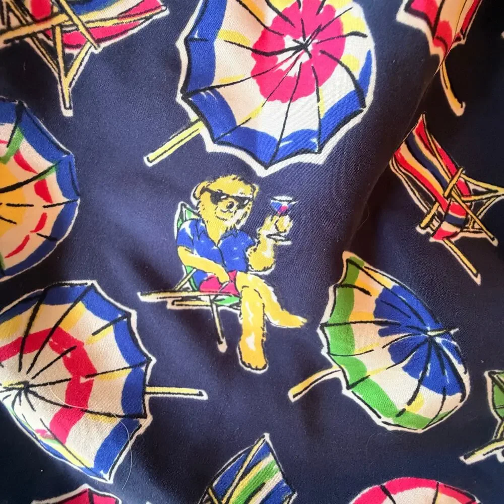 Polo Ralph Lauren Traveler Classic Swim Trunk 5.75 XL Umbrella Bear logo lined